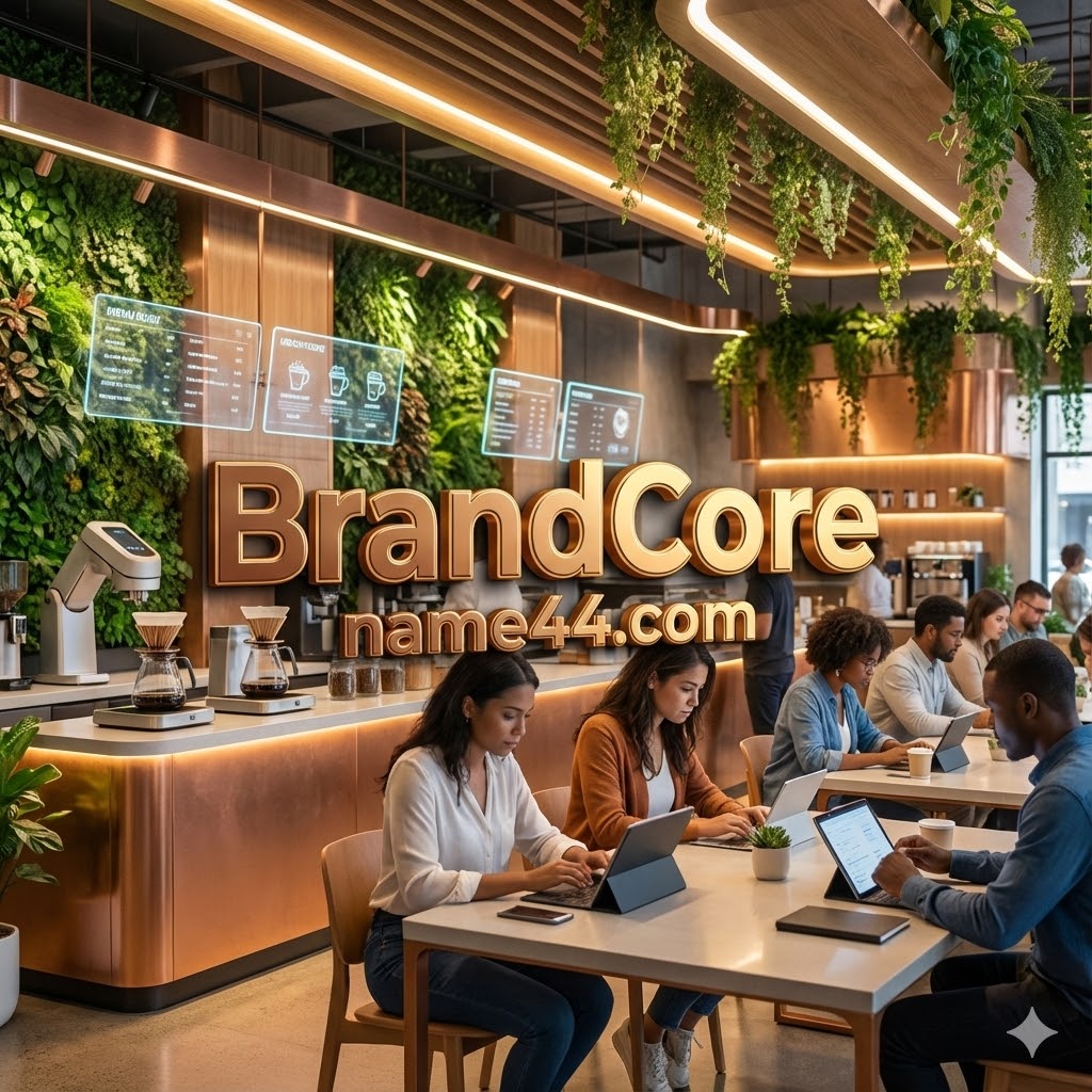 A projection of a modern coffee shop layout in the US market for 2026.